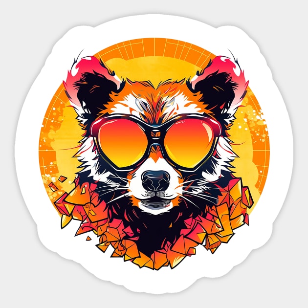 red panda Sticker by weirdesigns